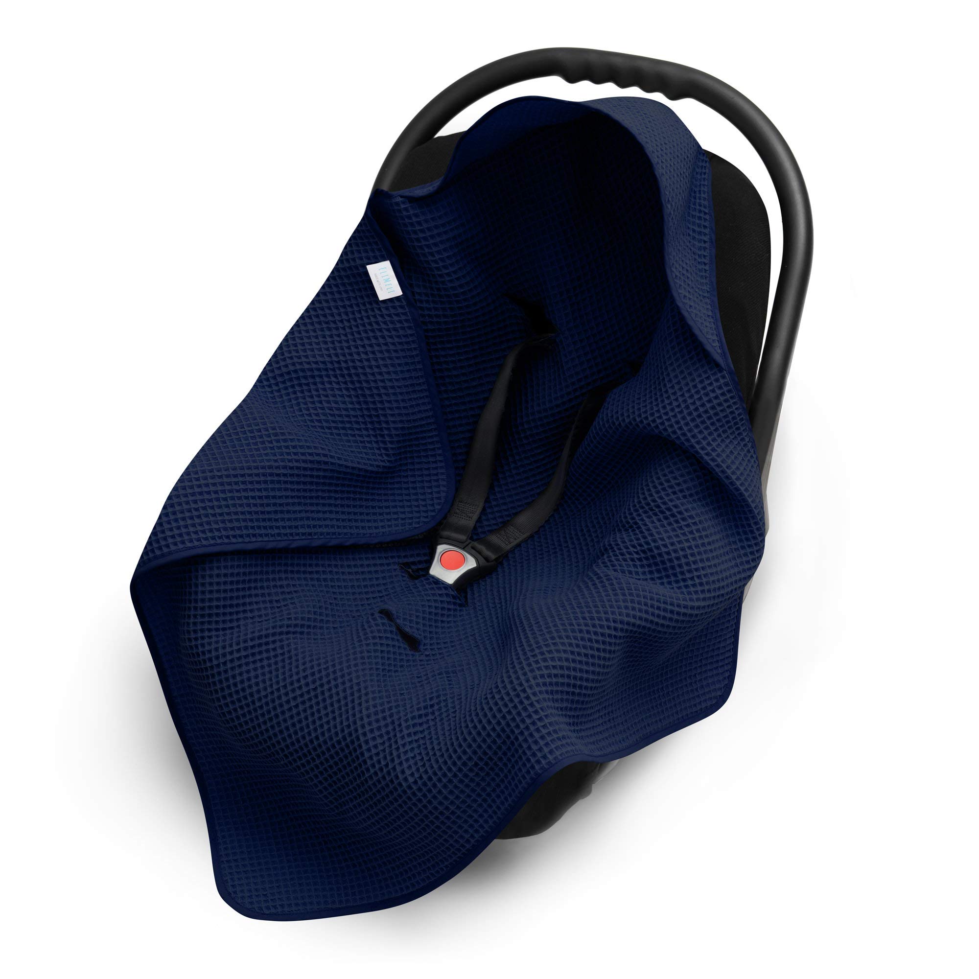 Copertina EliMeli Per Ovetto Auto - 100% Cotone, Leggera, Nido D'Ape E Mussola, Rosa - Foto 3