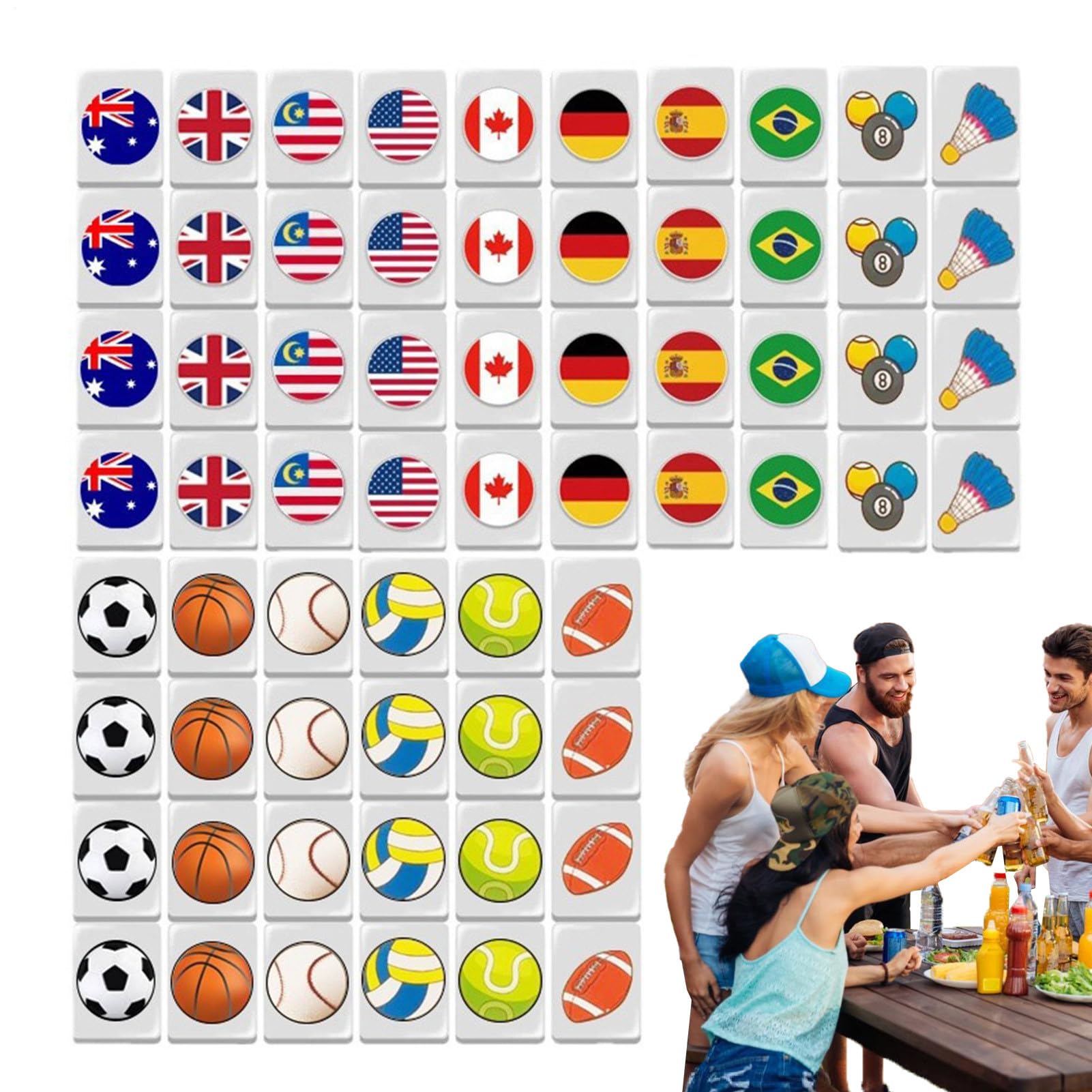 Mahjong, Set da viaggio Mahjong | di bandiera giochi con