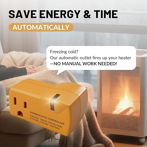 Miniatura 5 de MAXKOSKO Congelar la toma controlada termostáticamente, se enciende automáticamente por debajo de 38 F y se apaga a más de 50 F