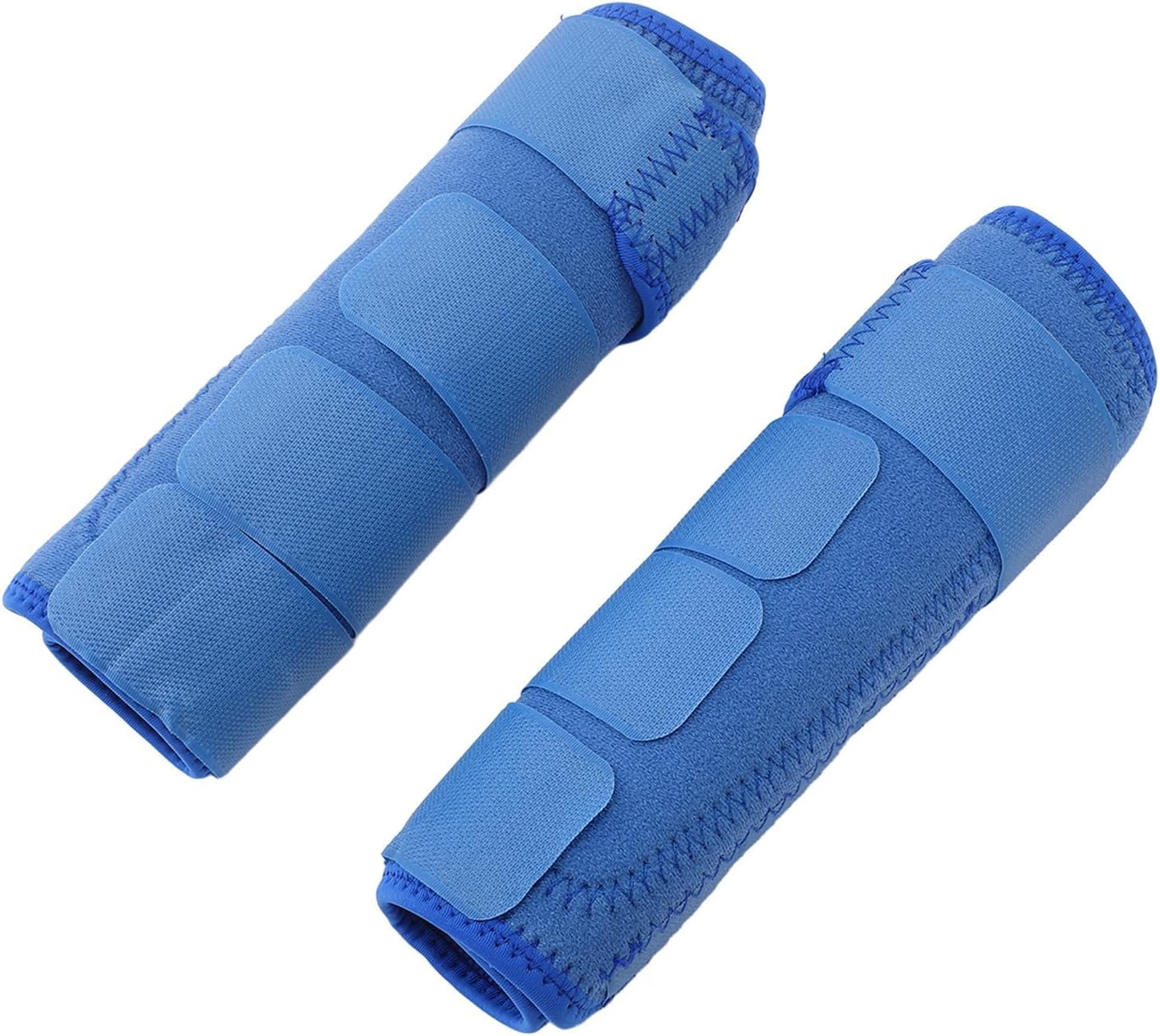 1 Pair Blue Horse Sports Boots Protective Breathable Leg Wraps with Hook and Annulus
