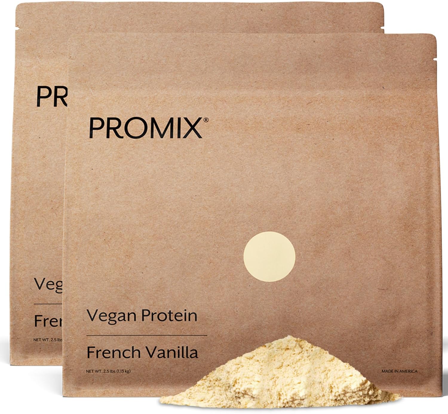 Vegan Protein Powder, 25g Plant Based Canadian Yellow Pea Protein, Vitamin B12, BCAAs - Vanilla - 5lb Bulk