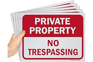 SmartSign Private Property No Trespassing Sign 9x12 (5-Pack)