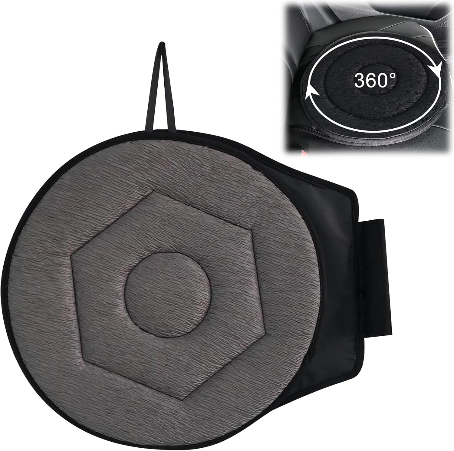 360 Rotating Seat Cushion for Car,Swivel Seat Cushion for Car for Elderly,360 Rotating Car Seat Non Slip Cushion Support,Portable Rotating Car Seat Cushion for Car Seats,Office Chairs,Home(Grey)