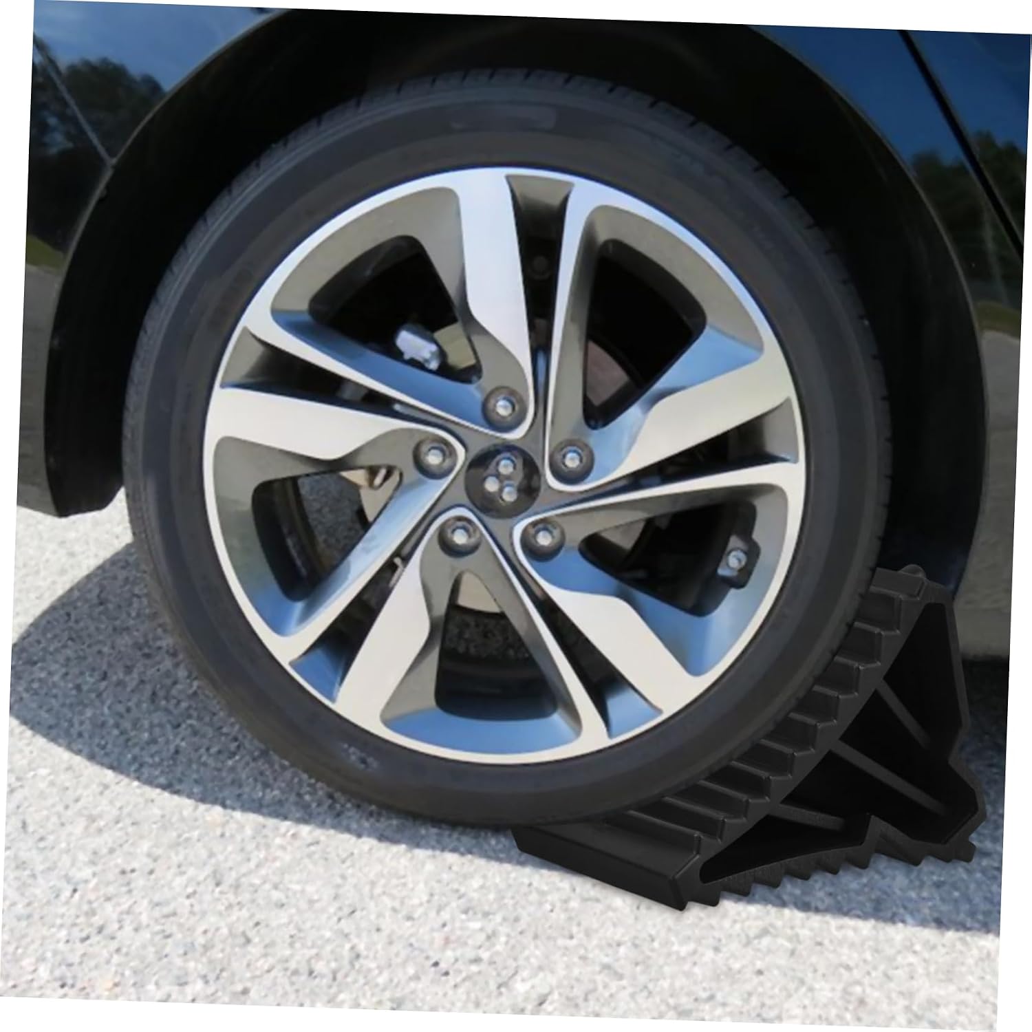 Tire Slip Device Wheel Blocker for Cars Wheel Stoppers for Rvs Trucks Heavy Duty Rubber Wedge for Enhanced Stability
