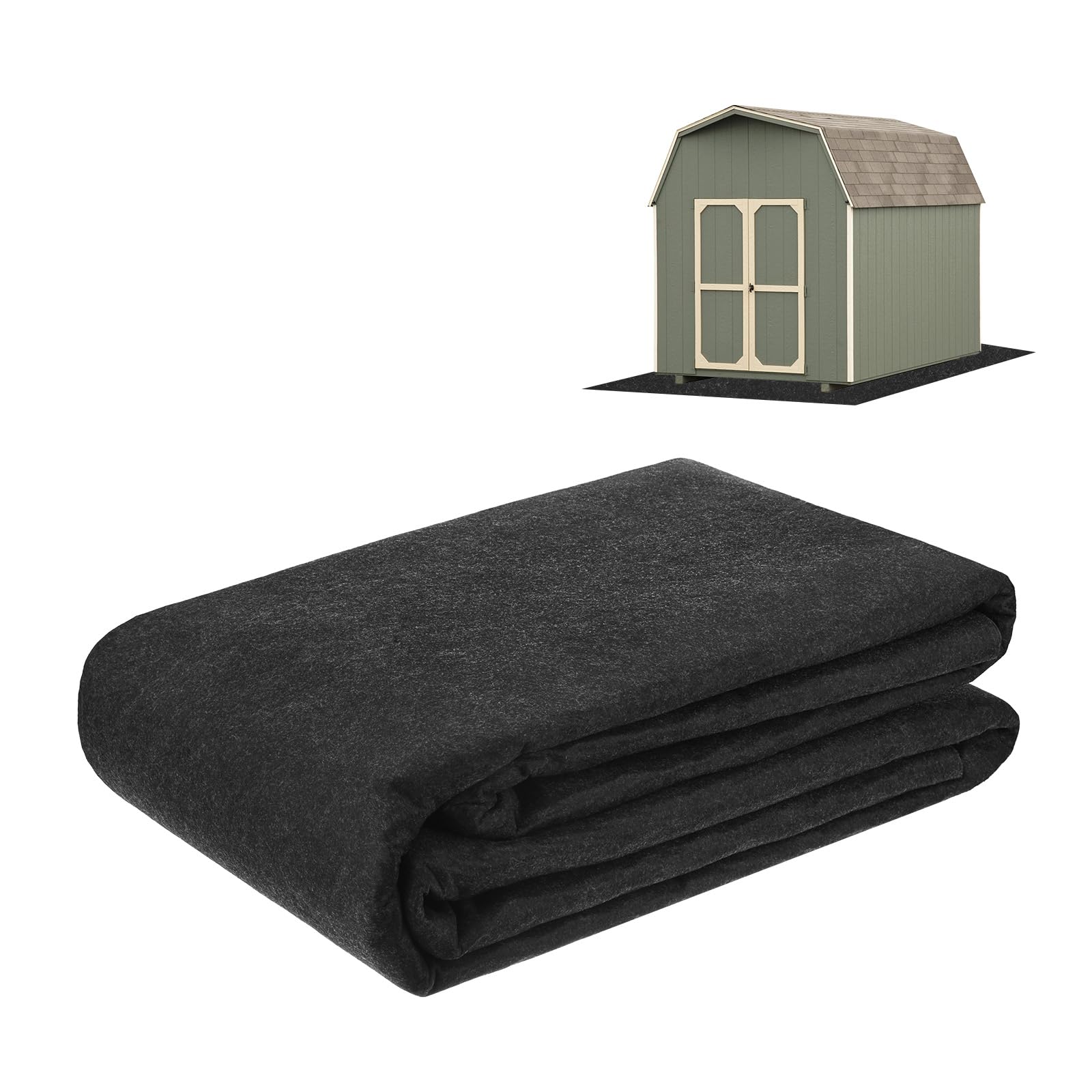 M METERXITY Outdoor Storage Shed Mat, 8x8 FT Waterproof Small Shed Flooring Mat for Patio Furniture Floor Protecting from Wear/Liquid/Dust/Oil, Non-Slip Carport Pad [Grey] — image 1