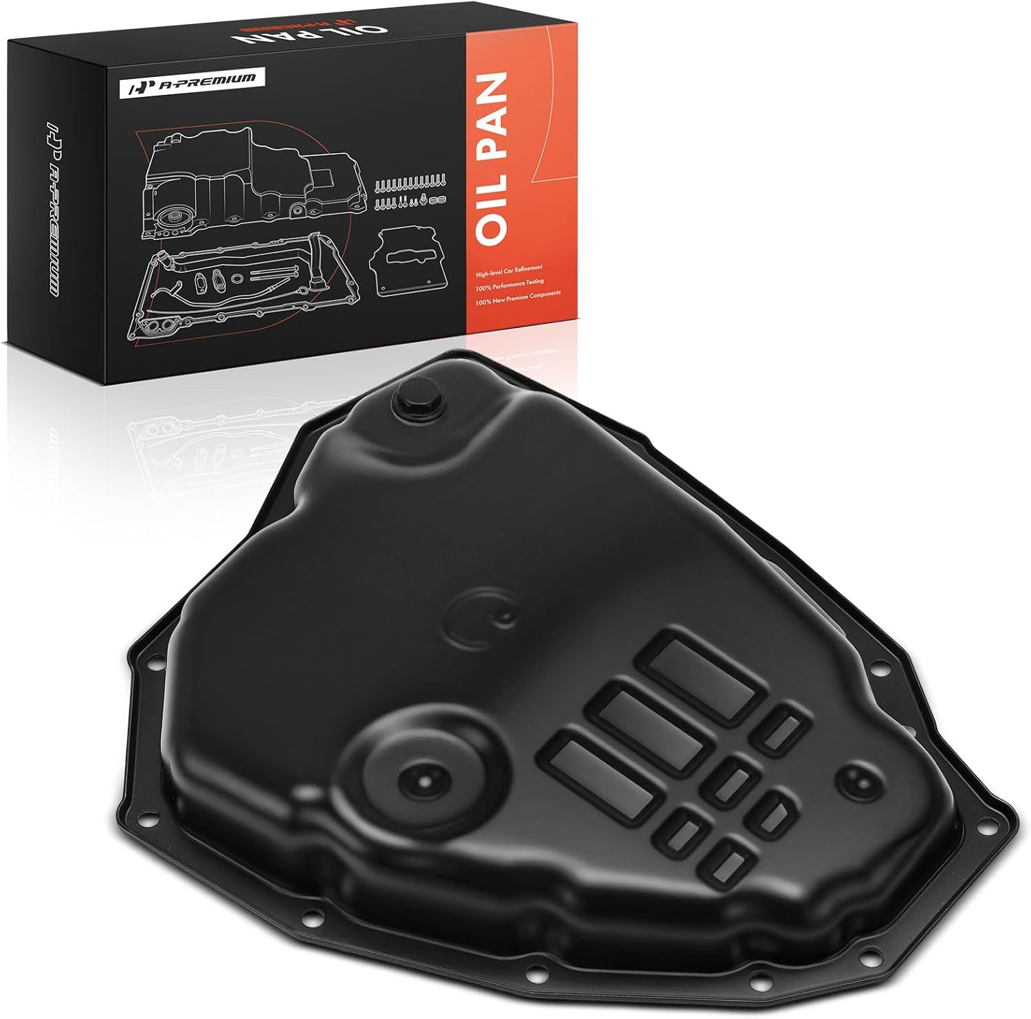 A-Premium Transmission Oil Pan with Drain Plug Compatible with Chevrolet Spark 2014-2022