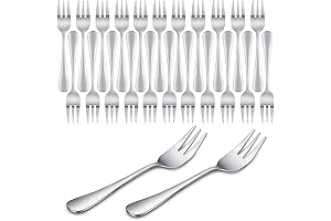 24 Pcs Oyster Fork Appetizer Seafood Forks Portable Stainless Steel 3 Prong Fruit Forks