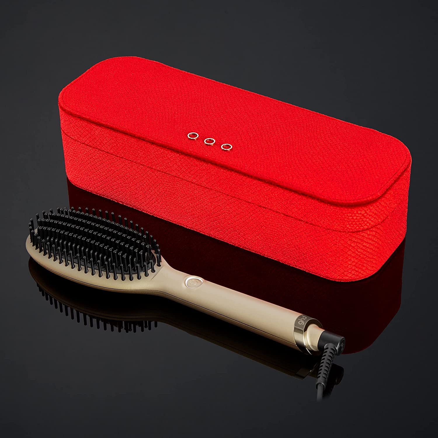 ghd glide Grand-Luxe Collection - Cepillo eléctrico alisador de pelo con tecnología iónica, edición 2022, oro champagne