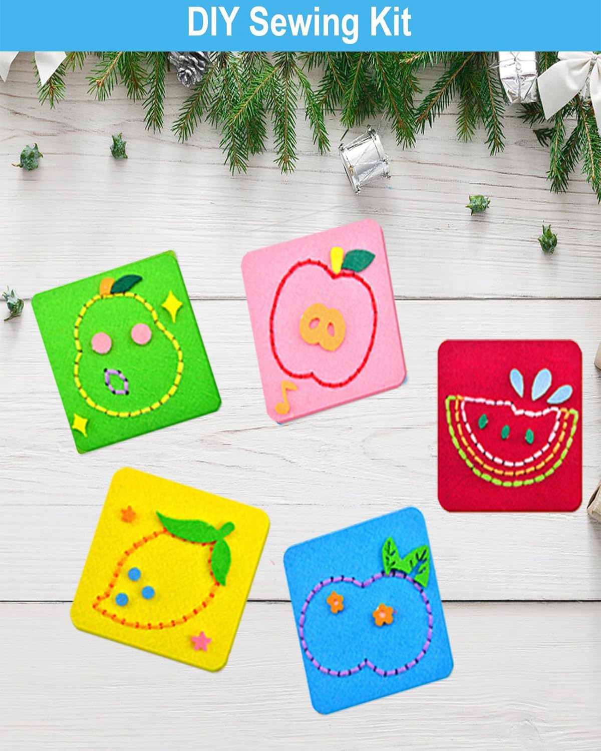 6PCS Sewing Kit for Kids, Threading Toys, Thread Board, Thread Board Kids, Lacing Toy, Sewing Craft Kit Kids Educational Sewing Toys for Beginner Children Learn to Sew - Image 3 thumbnail