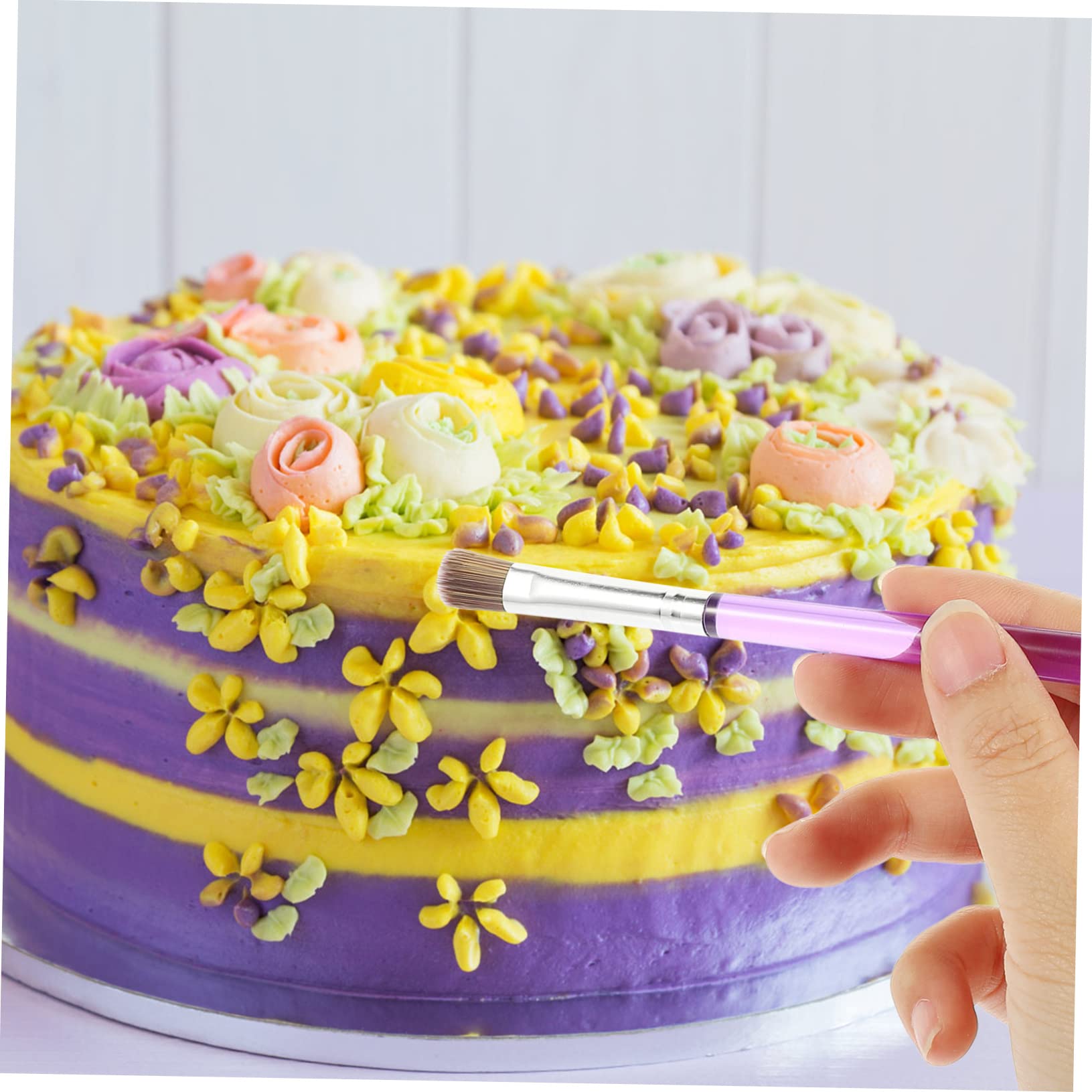 Sewroro 8stücke Kuchen Dekoration Pinsel Für Fondant Und Kekse Lebensmittelechte Farbwerkzeuge Für Kreative Tortendekoration Und Backen Für Profis Und Anfänger
