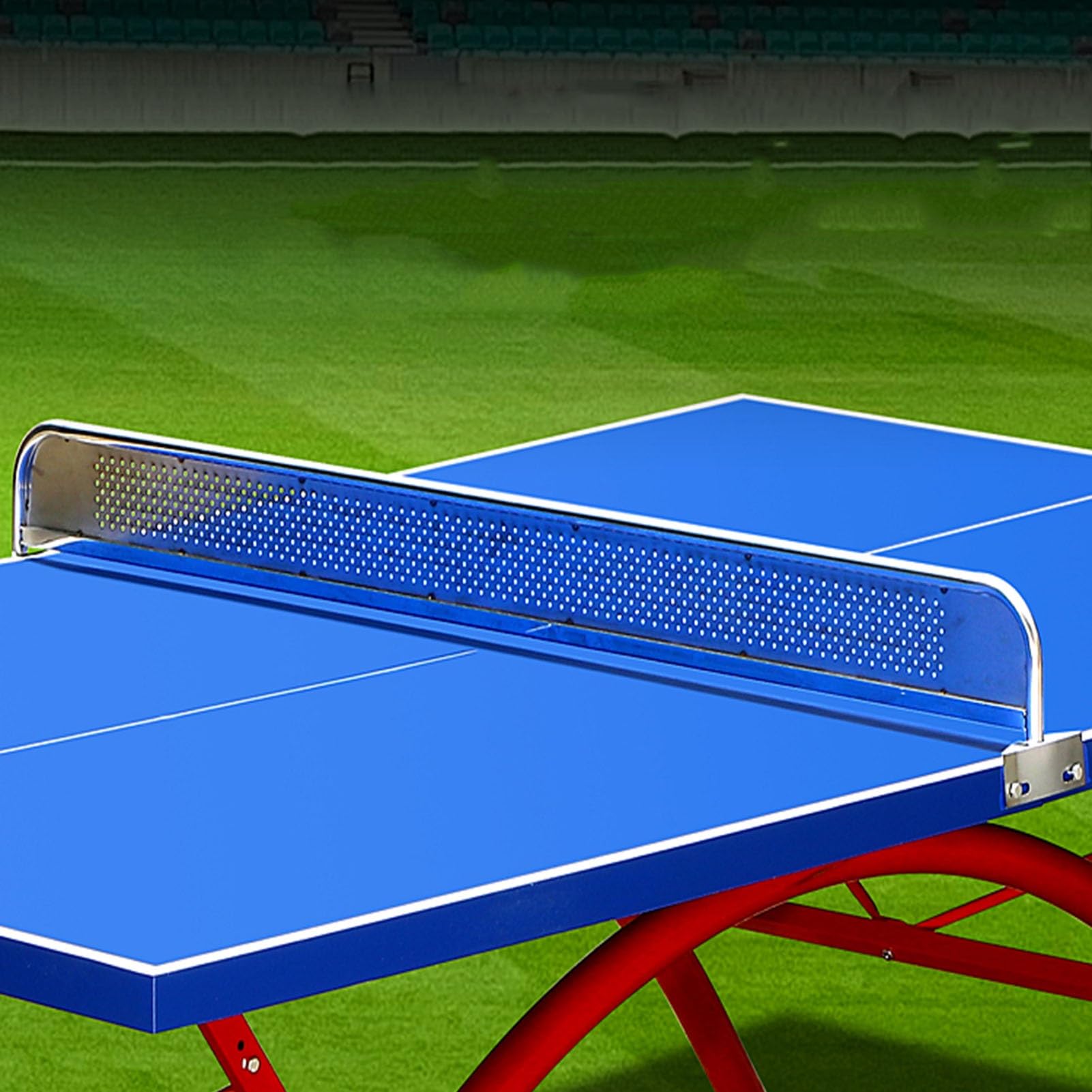 Tragbare Tischtennis-Netz-Edelstahl-Maschen-Maschen-Innen-Außenpraxis, 60x5,5 Zoll langlebiger Metallschirm-einfache Einrichtung für Home Park Office-Ernehmung