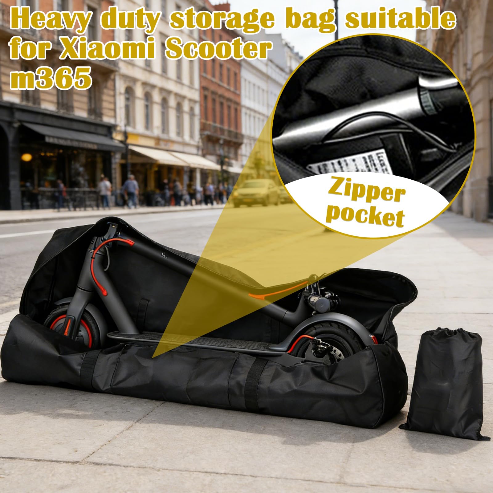 130 * 30.5 * 50cm E-Scooter Transporttasche,E-Scooter Aufbewahrung Transporttasche,Elektroroller Tragetasche Faltbare,Tragetasche Schutzhülle Für Faltbare E-Scooter FüR Mijia M365/M365 Pro Xiaomi