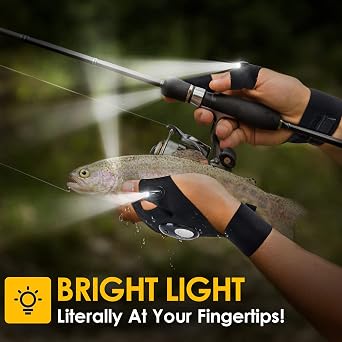 PARIGO LED Flashlight Gloves Dad Gifts for Men Him Stocking Stuffers Adults