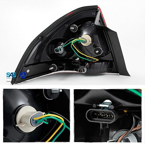 Miniatura 3 de AKKON - Para Chevy Impala de repuesto de luces traseras rojas transparentes para conductorpasajero, par nuevo