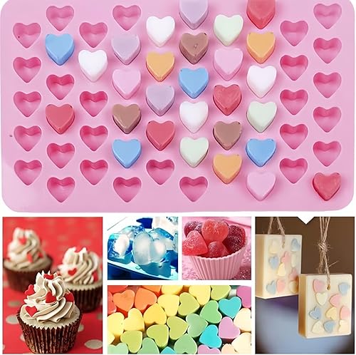 Miniatura 6 de Mini moldes de silicona para ositos de goma (tamaño bocado de 0.7 pulgadas) Molde antiadherente para chocolate y caramelo para niños, incluye