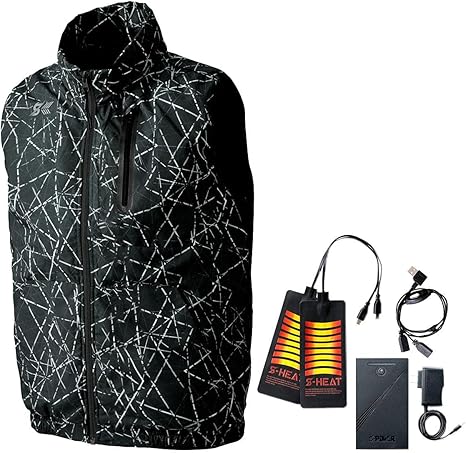 Amazon | [シンメン] ベスト S-HEAT テックスタイルベストフルセット