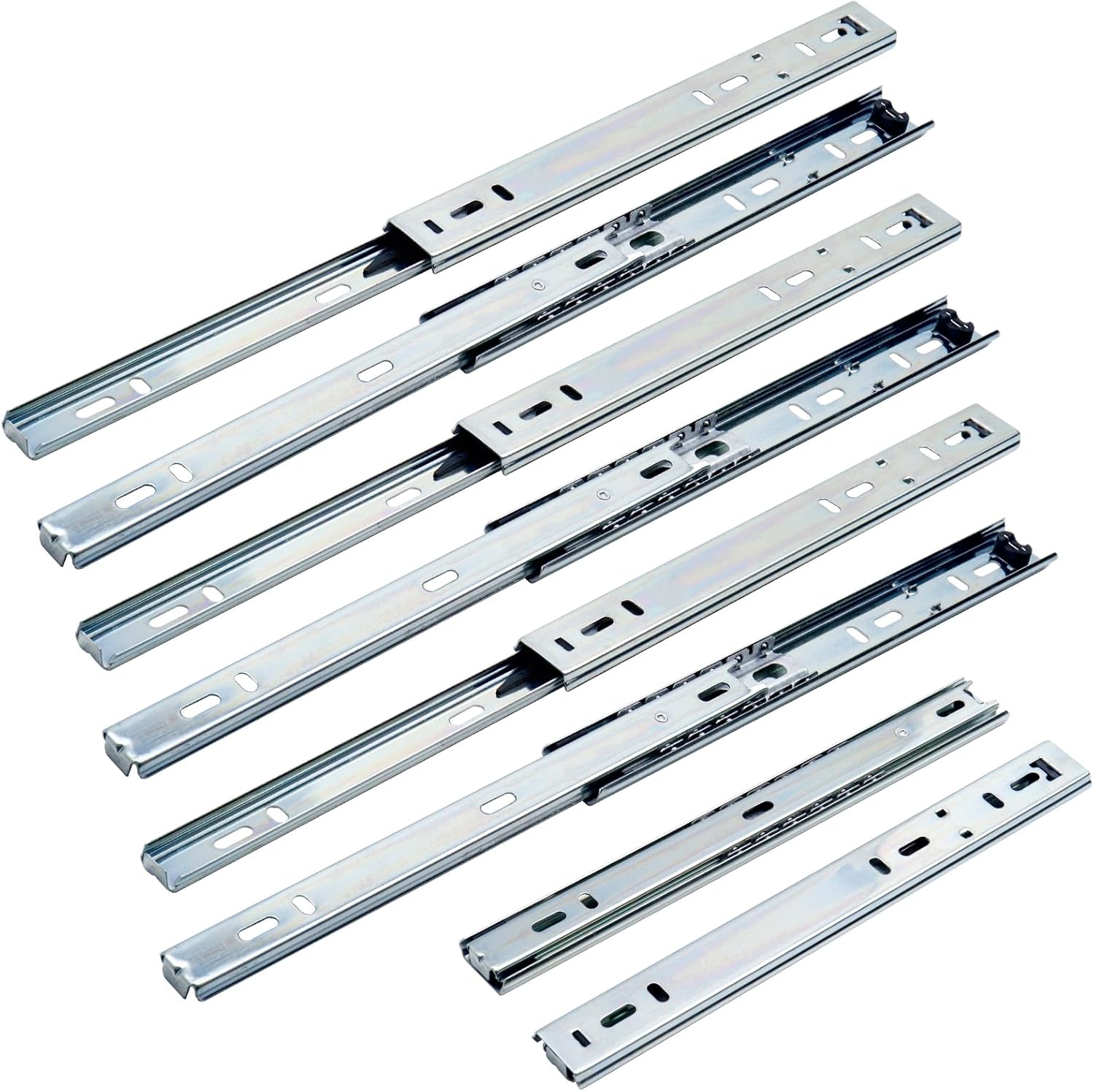 Coshar 4 Pairs 9 Inch Drawer Slide Glides Heavy Duty Full Extension Drawer Track with Ball Bearing Drawer Rails Side Mount for Dresser, Cabinet, Kitchen(4 Pairs)