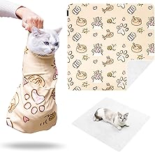 35.43" Extra Large Cat Grooming Wrap,Soft Self-stick Cat Burrito Restraint Blanket Grippy Cloth for Large Cats & Small Dogs Medicine,Nail Clipping,Ear Cleaning,Teeth Brushing Anti-Scratch Anti-Escape