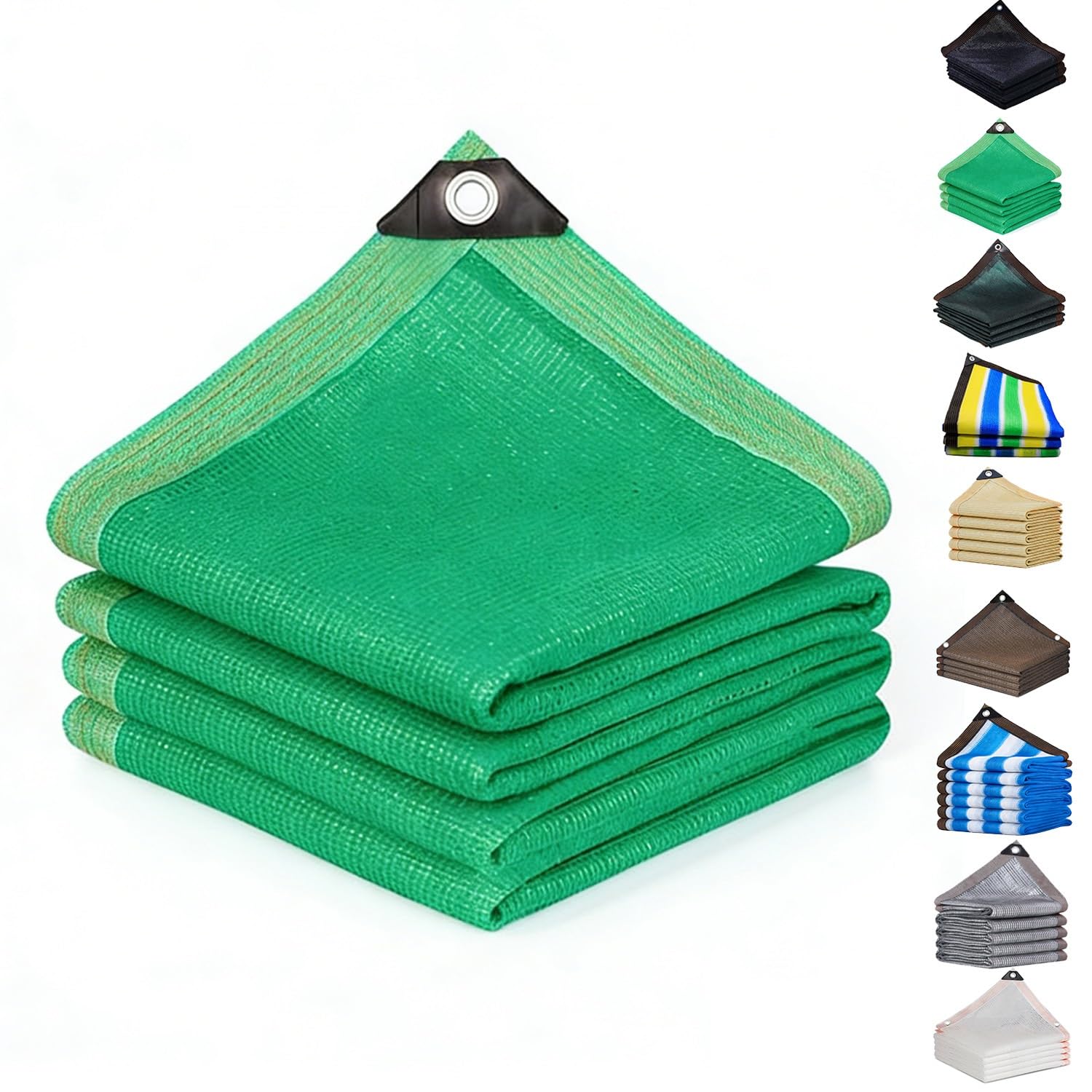 Shade Netting Sunblock Shade Cloth Black Brown Green White Beige Fabric Mesh Tarp For Greenhouse Plant Patio Outdoor(Green,13.1 X 36.1ft)