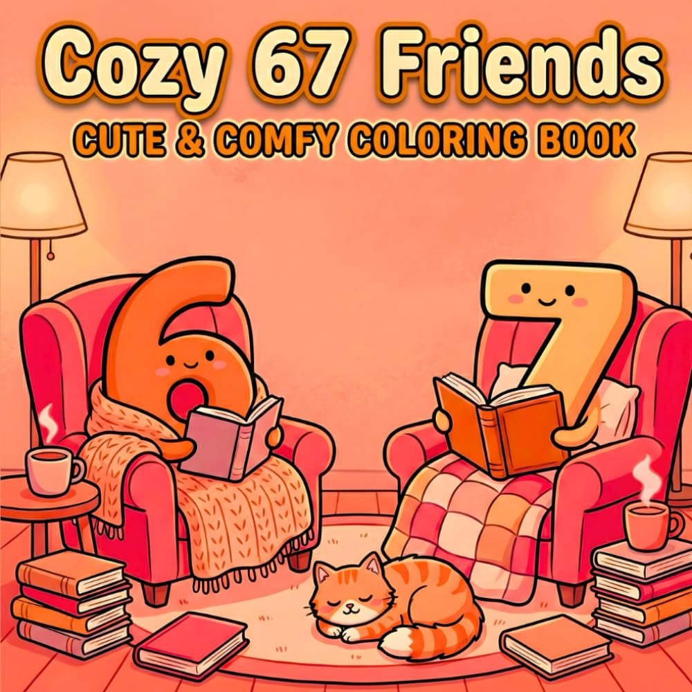 Cozy Six Seven Friends Coloring Book: A Viral Brainrot Adventure Featuring the Trending Six Seven Meme, Gen Alpha Humor, and Funny Internet Art for Teens & Adults