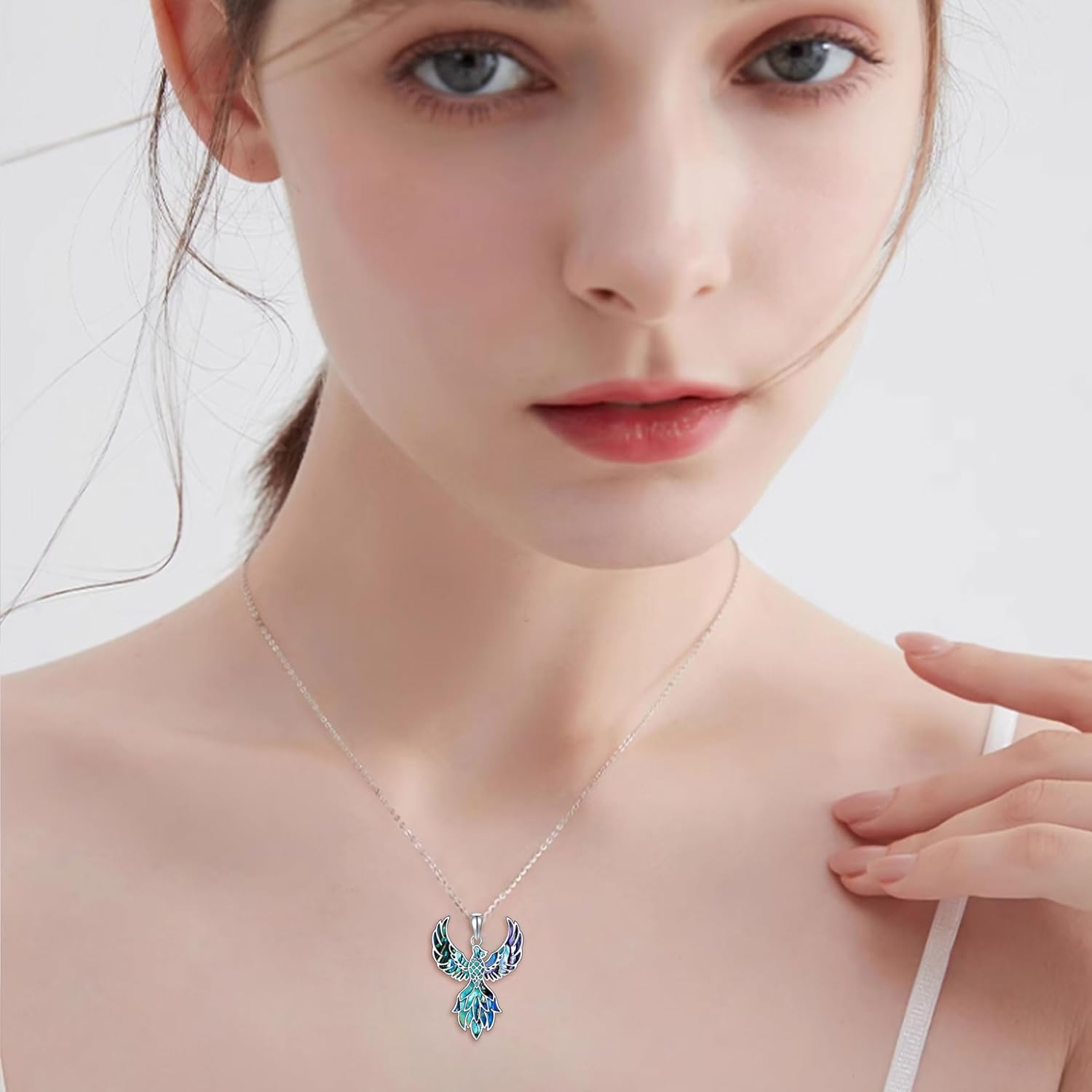 YAFEINI Animal Necklace S925 Sterling Silver Squirrel/Jellyfish/Raven/Duck/Hummingbird/Shark/Butterfly/Highland Cow Pendant Necklace Animal Jewelry Gifts for Women Mom Wife - Image 6