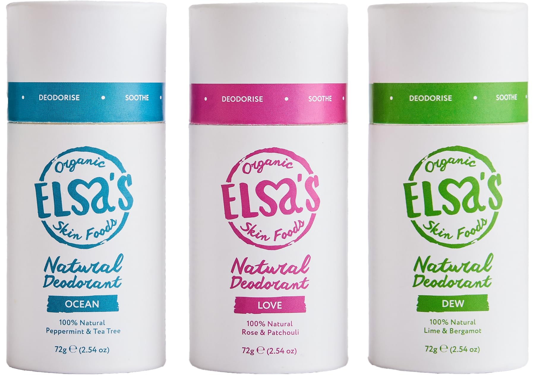 Elsa's Organic Skinfoods - dezodorant w sztyfcie - 3 szt