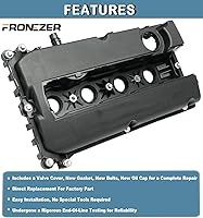 Vista 4 de Tapa de Válvulas de Motor con Juntas y Tapón de Llenado de Aceite Compatible con Chevy Cruze Sonic Trax Aveo 2011-2020, Saturn Astra 2008-2009