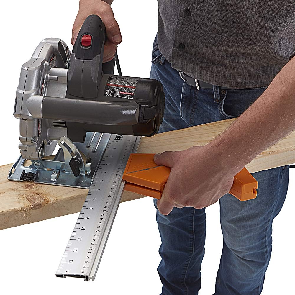 Bora QuickCut 530416 - Guida per sega circolare con guida e supporto angolare, utensile per la lavorazione del legno