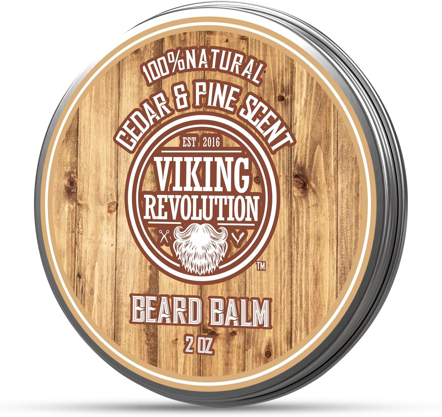 Cedar & Pine Beard Balm - Butter with Argan Oil, Softener & Moisturizer for Men - Wax for Beards (2oz, 1 Pack)