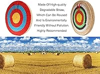 Vista 5 de Objetivos de tiro al arco Dostyle tradicionales de paja sólida redonda con cara de cuerda de tres capas para práctica de tiro con arco
