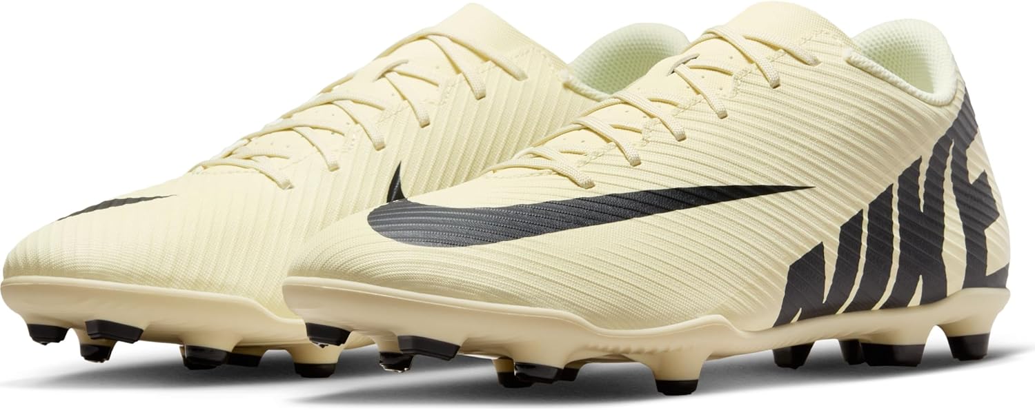Nike Mercurial Vapor 15 Club Multi-Ground Low-Top Soccer Cleats (DJ5963-700, Lemonade/Black) Size 4.5