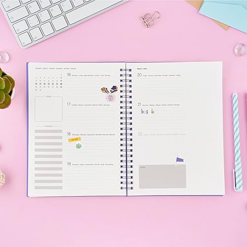 Miniatura 5 de MIQUELRIUS - Agenda septiembre 2022 junio 2023 - Semana Vista - Tamaño grande 6.1 x 8.4in - Multilingüe inglés, español, portugués, italiano,