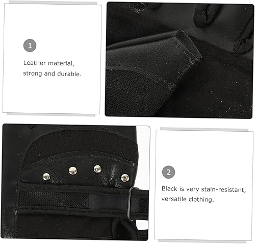 Miniatura 9 de Yardwe 3 Pairs Shock Absorbing Gloves Fitness Bike Leather Gloves