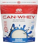 PVL CAN‑WHEY Milkshake Poudre de protéines 100% Lait canadien réel, faible teneur en sucre, 20 g Protéines certifiées par la vache bleue – Vanille classique, 727 g (1.6 lb)