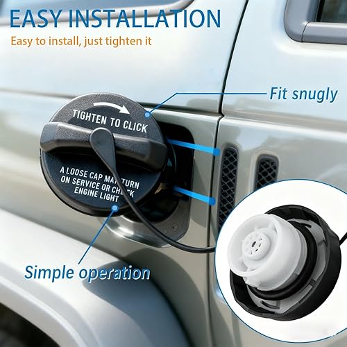 Miniatura 9 de 52030377ABTapa de combustible de gasolina para Dodge Ram 150025003500, Charger, Challenger, Durango, Chrysler 200 300, Town & Country, Jeep Wrangler