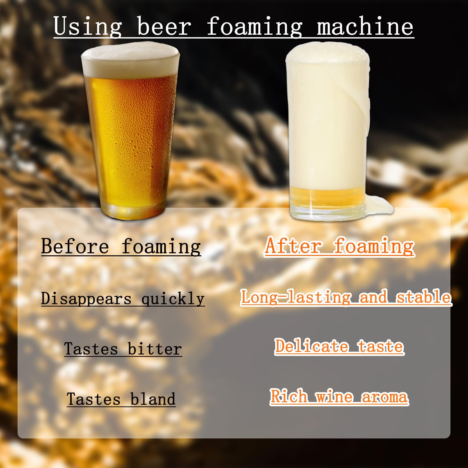 Negro,Dispensador De Cerveza,Grifo Cerveza,Máquina De Espuma De Cerveza Tirador Cerveza,Adecuado para Uso Familiar Y Al Aire Libre