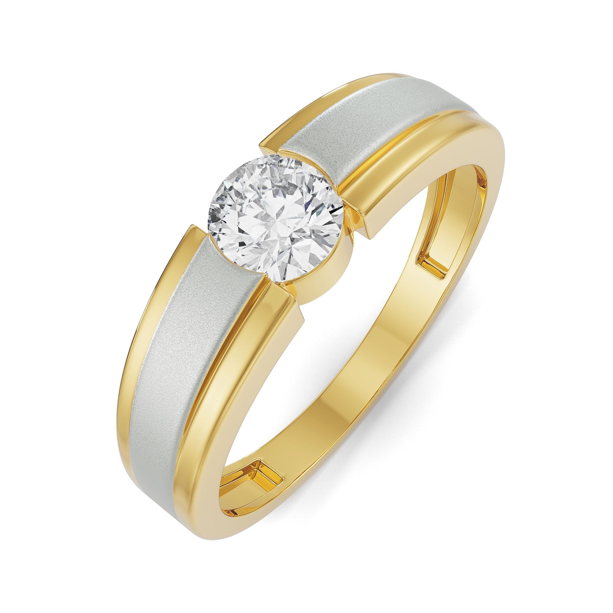 emori Sparkling Solitaire Band for Men in 14KT Yellow Gold | Certified Lab Grown Diamond | BIS Hallmarked Fine Jewellery-picture-37