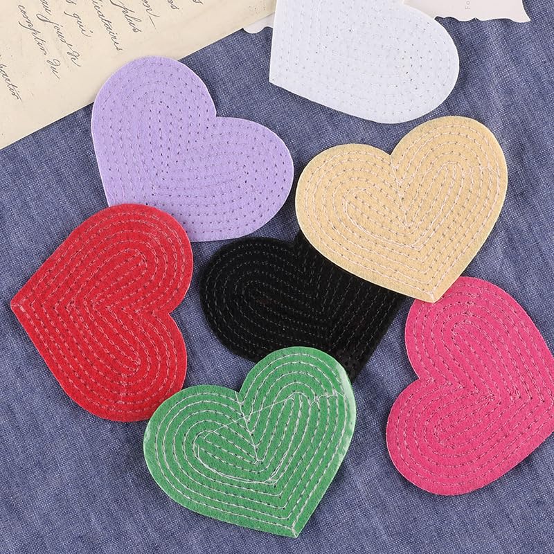 Pack of 15 Pcs Shinny Sequins Heart 3.25 Inch Iron on Applique