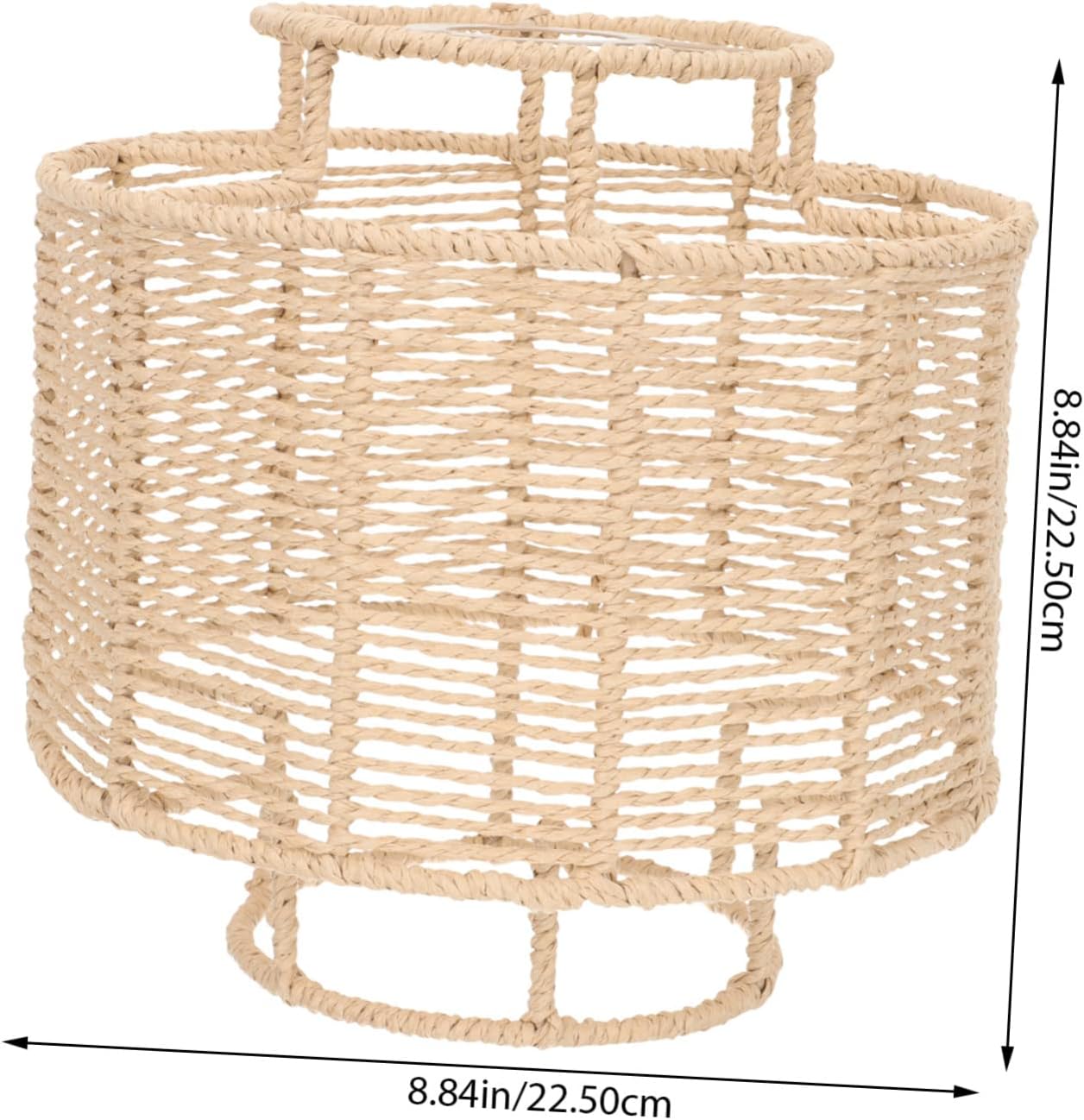 ARTIBETTER Creative Woven Chandelier Lamp Shade Cover Simulated Rattan Design for Home Hotel and Restaurant Easy Installation Protects Light Bulb Versatile Use