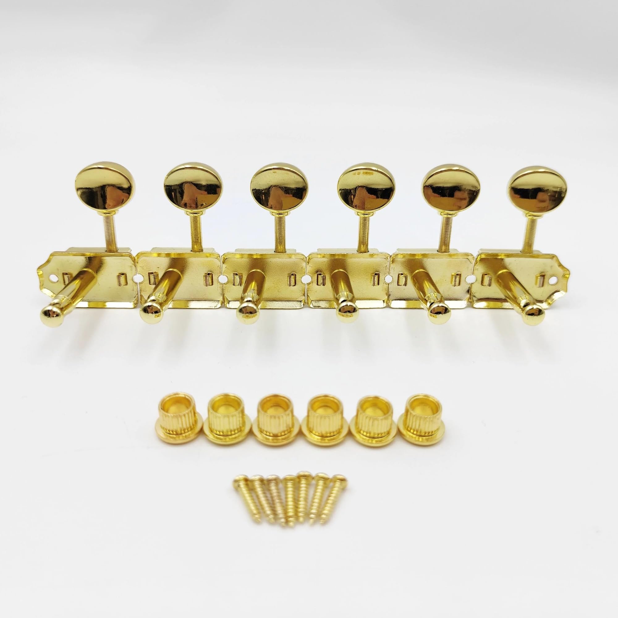 Clavijas De Afinación Metal Semicerradas Para Accesorios Guitarra Eléctrica ST SQ Clavijas Guitarra(Gold)