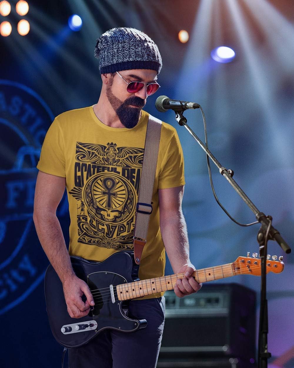 Ripple Junction Grateful Dead Men's Short Sleeve T-Shirt Steal Your Face Egypt 1978 Ankh Key Stealie Officially Licensed - Image 3