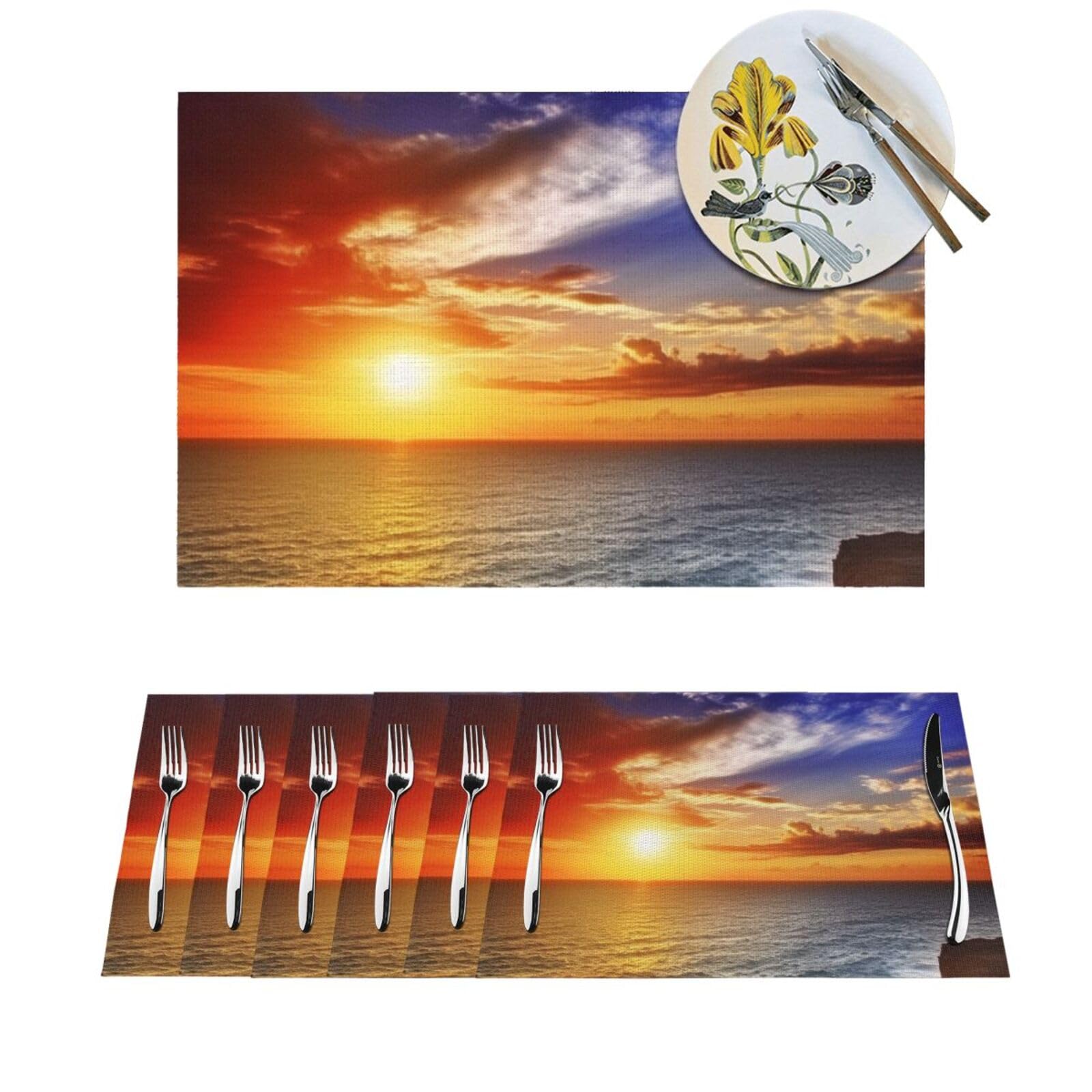 Sets de table lavables et résistants à la chaleur cuisine et salle à manger
