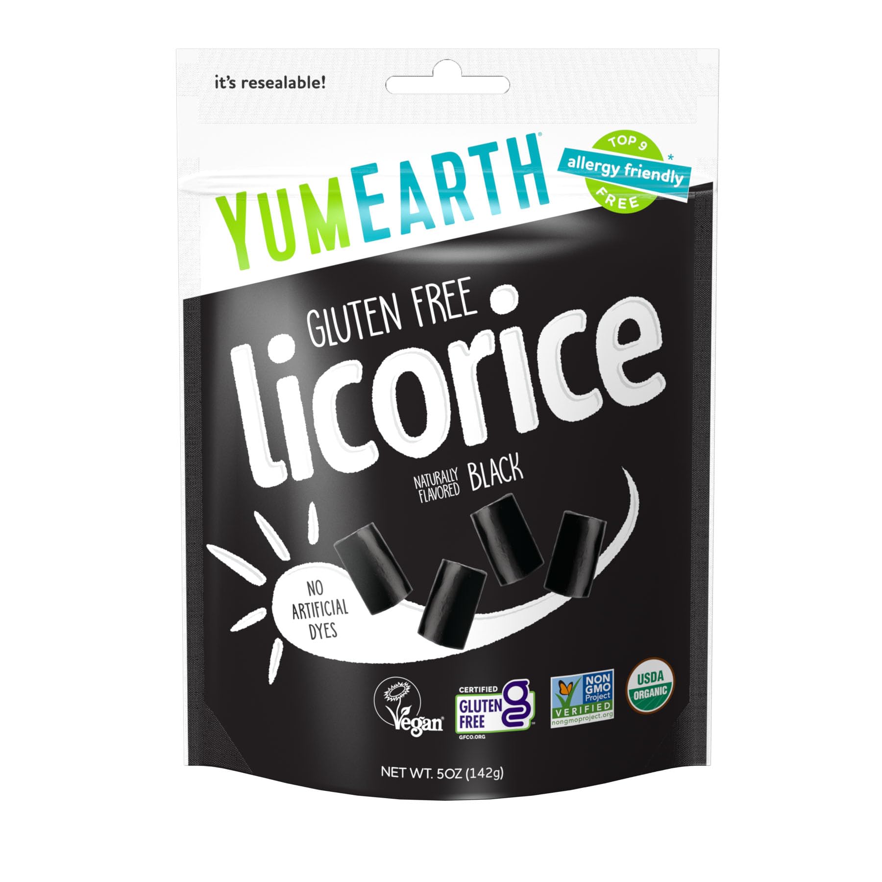 Buy YumEarth Black Licorice, 6 5oz. Snack Pack, y Friendly, Gluten