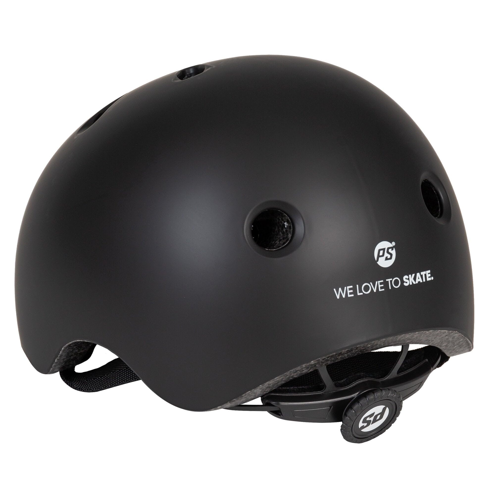 Powerslide Helm Urban Black Matt, für Herren und Damen, Inline Skates, Fahrrad, Scooter in schwarz