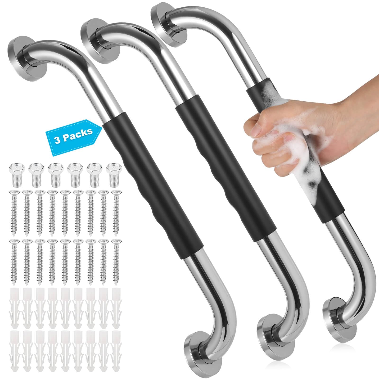 Photo 1 of Tetutor 3 Pack 16-Inch Grab Bars