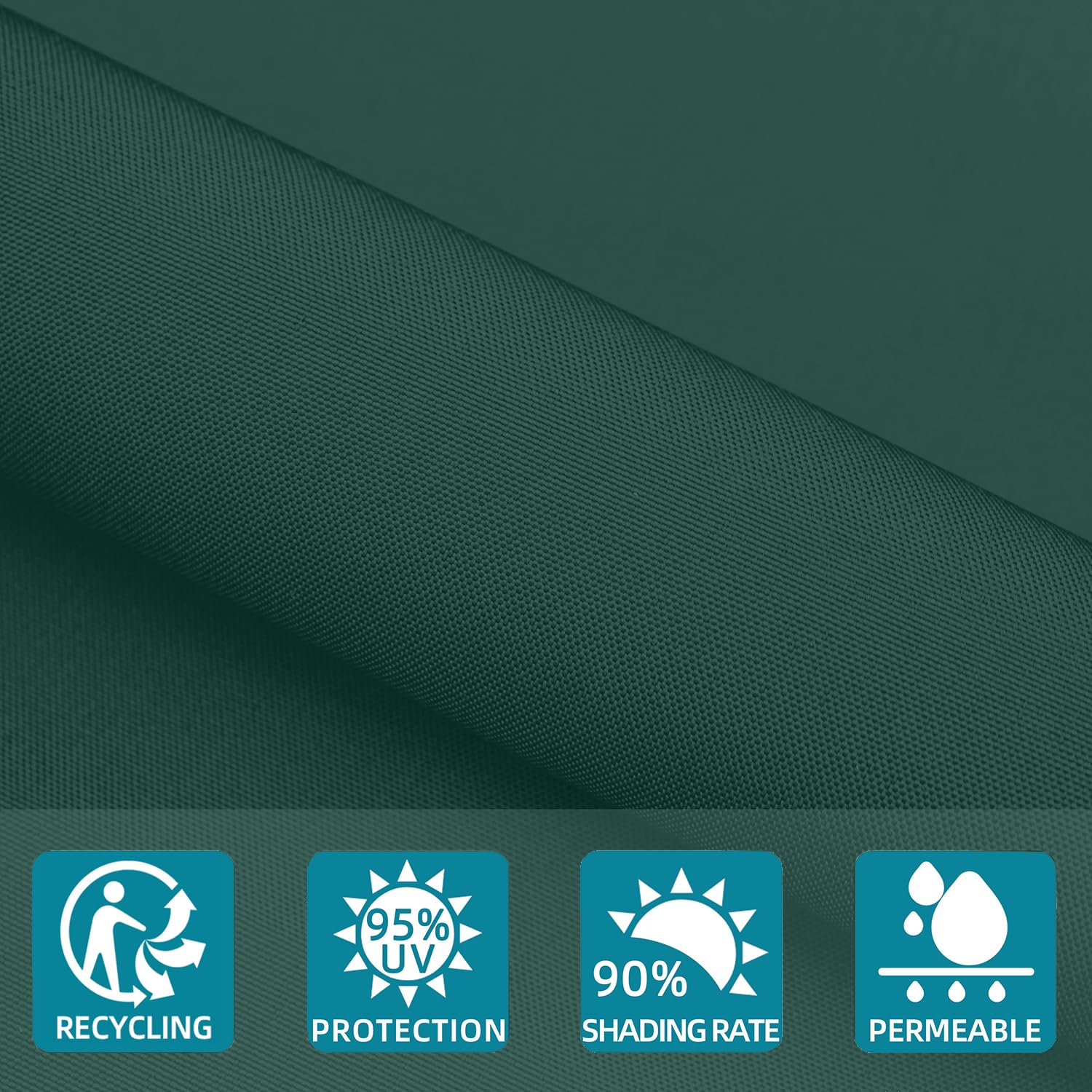 Sunnylaxx Frangivisto Balcone per Protezione 90x300 cm,Schermo Privacy,Recinzione Copertura per Privacy Balcone PES,per Balcone Giardino terrazza,con Occhielli e Fascetta, Verde Scuro