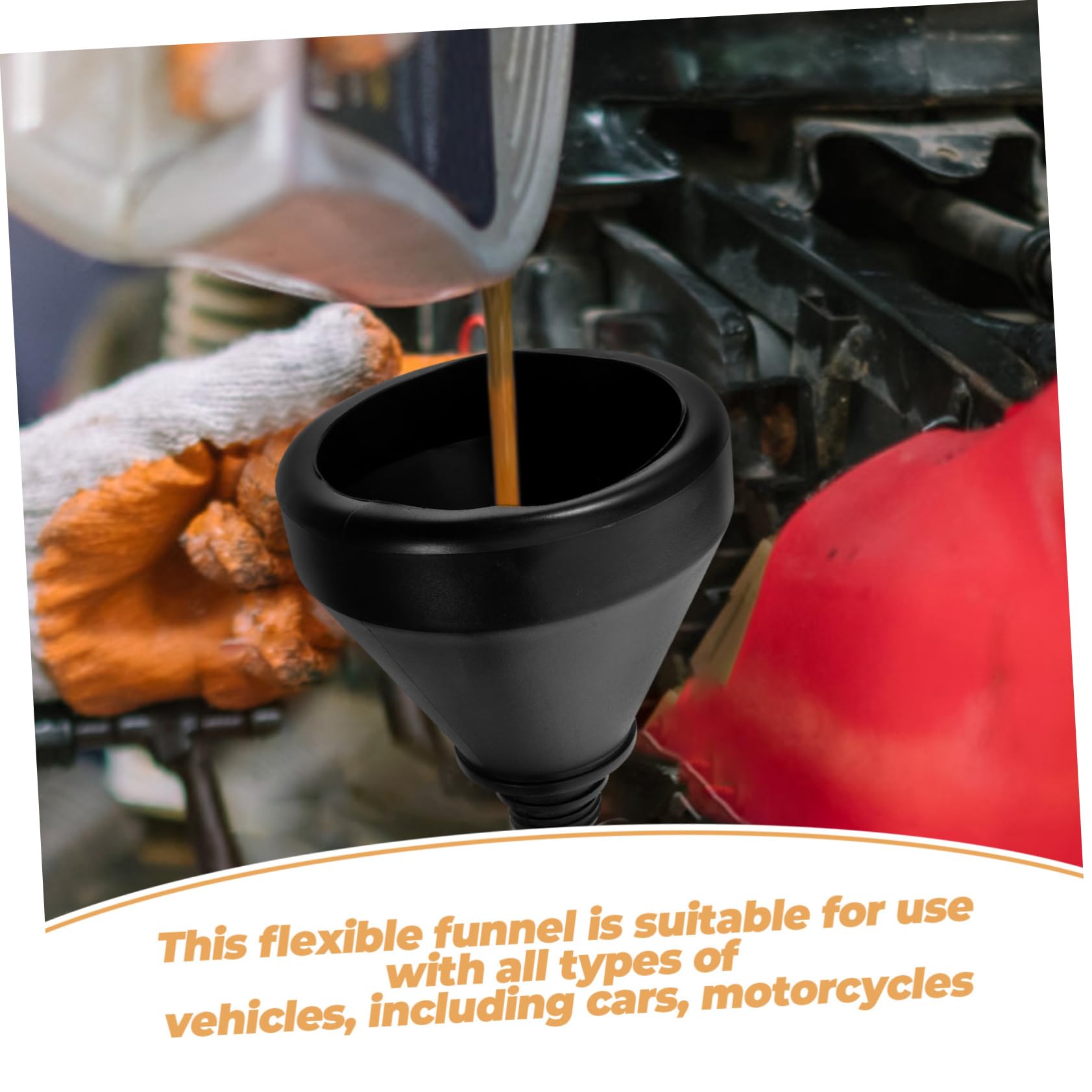 SOLUSTRE 3piezas Embudo De Llenado De y Filtro Embudo Flexible Para Automóviles y Motocicletas Herramienta De Llenado De Alta Capacidad