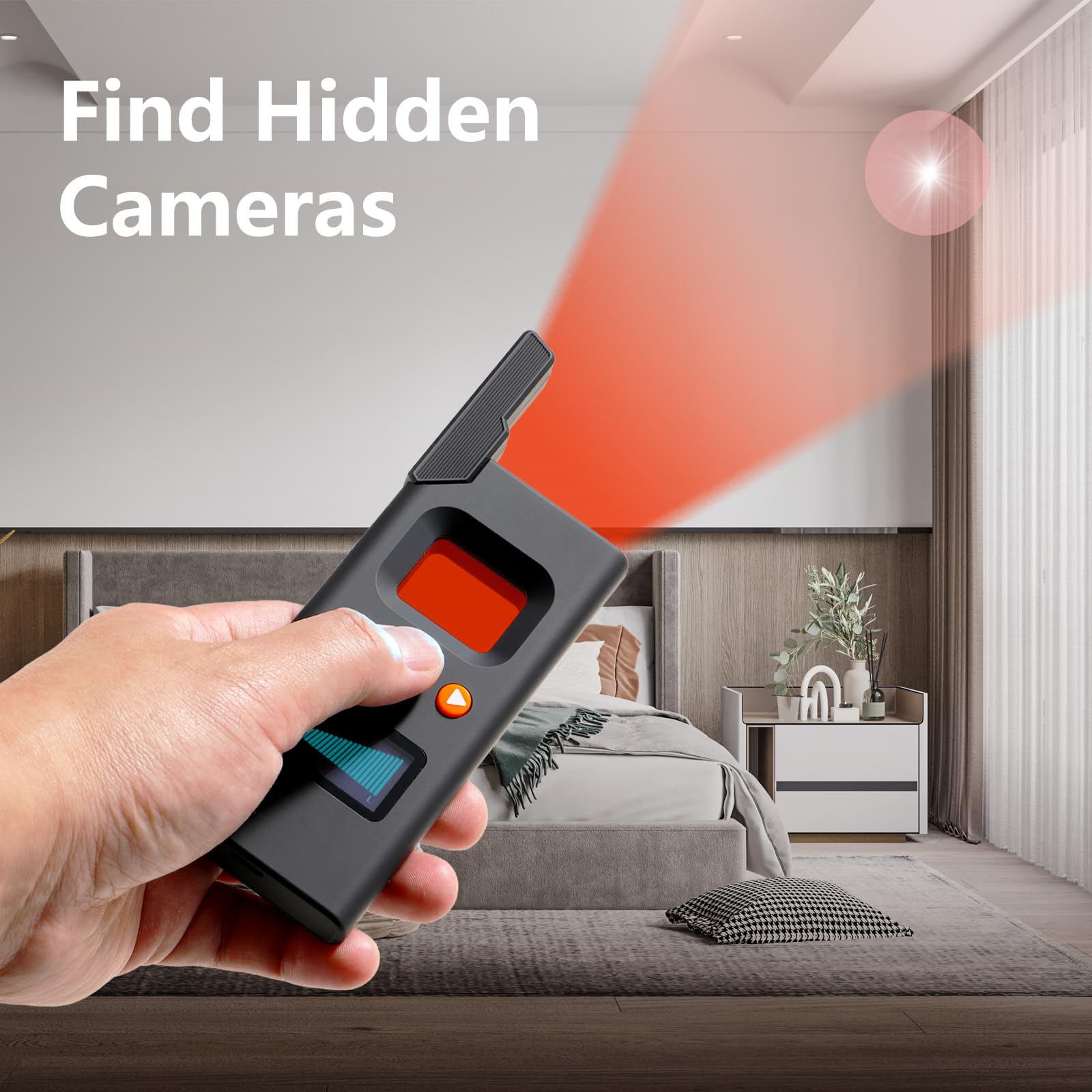 Detector Profesional de cámaras Ocultas y micrófonos – Antiespía, Escáner RF inalámbrico, Rastreador de Dispositivos de Escucha, Detector GPS y balizas magnéticas