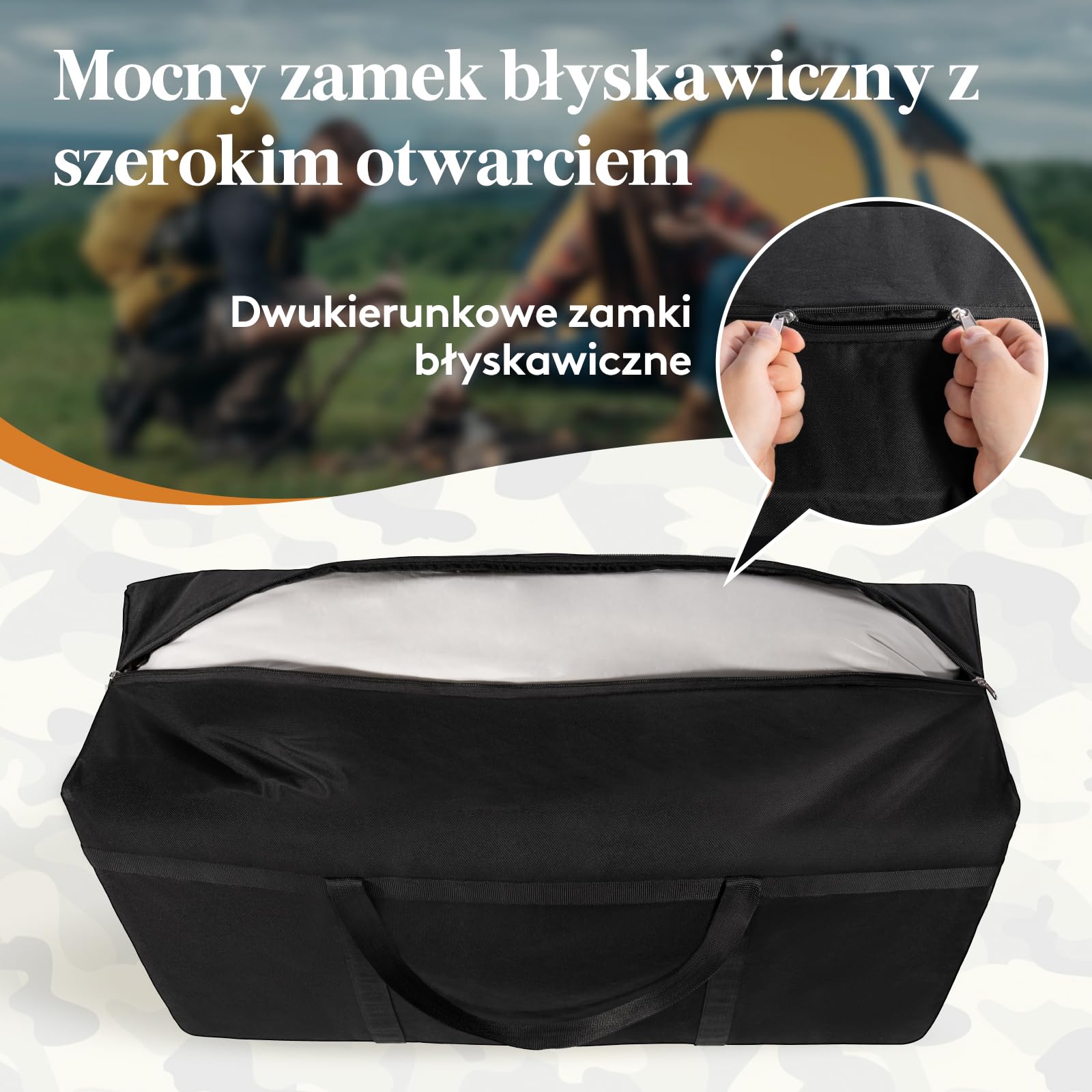Lifewit Extra Large Storage Duffle Bag for Travel, duża składana torba ze wzmocnionymi uchwytami na ubrania, oszczędzająca miejsce, duża torba do przechowywania z zamkiem błyskawicznym, 180 l, czarna
