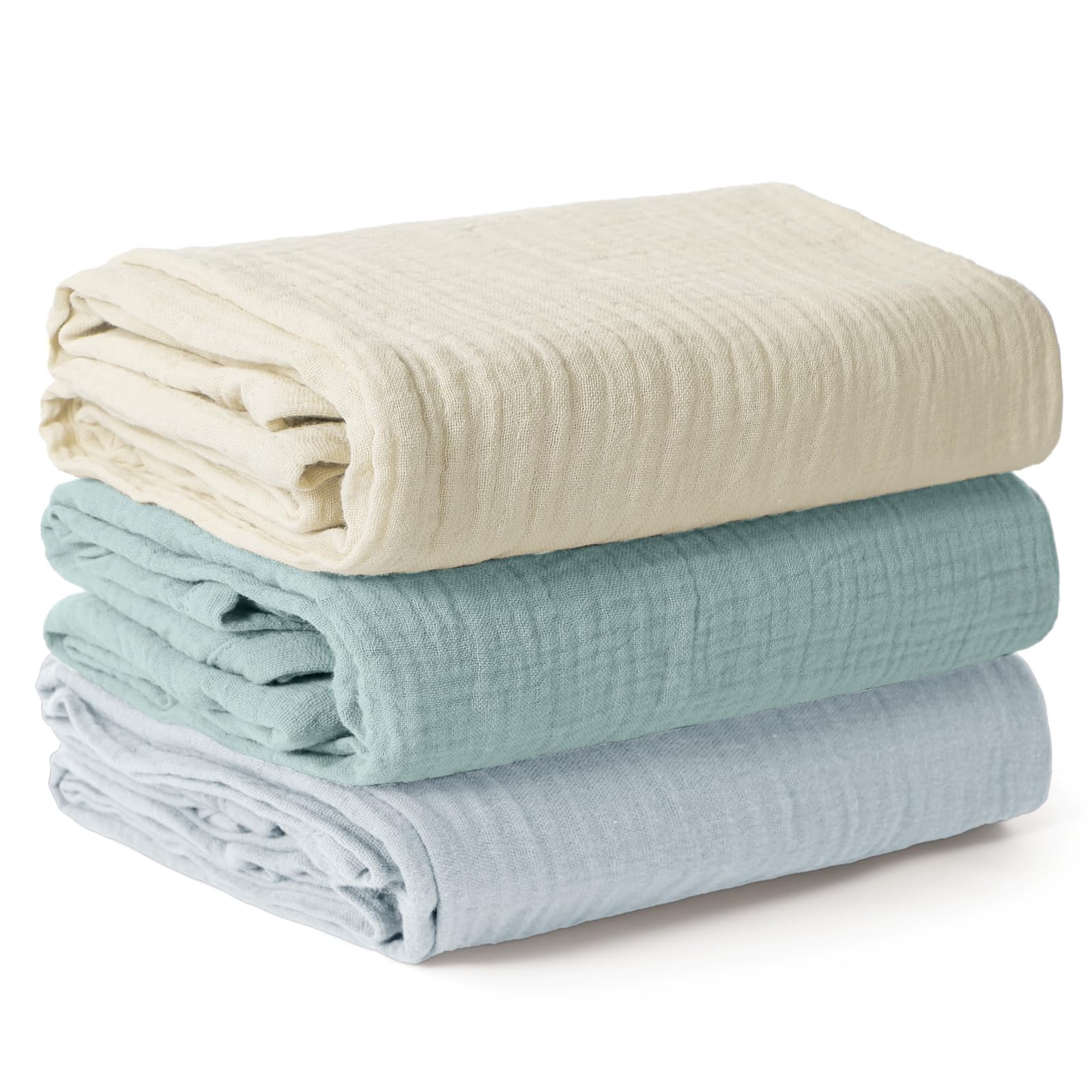 Peepeemax Baby Swaddle Blanket, Large Muslin Cloths for Baby 100x100cm